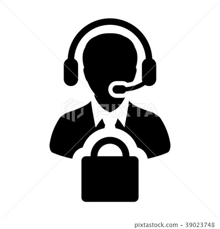 Service Icon Vector Male Operator Person Avatar 39023748