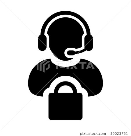 Service Icon Vector Male Operator Person Avatar 39023761