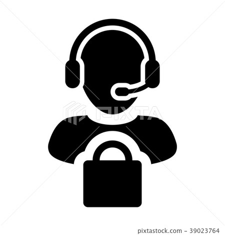 Service Icon Vector Male Operator Person Avatar 39023764