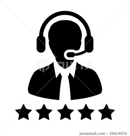 Service Icon Vector Customer Star Ratings Feedback 39024078