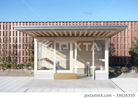 A warm atmosphere using a lot of cedar wood Iidate village road station 39026350