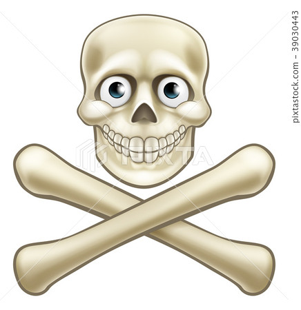 Skull And Crossbones Cartoon Character Stock Illustration 39030443 Pixta