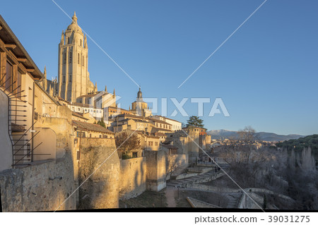 Panoramic view of historic city of Segovia Spain 39031275