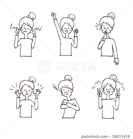 Women doing different poses Women doing different poses 39031458