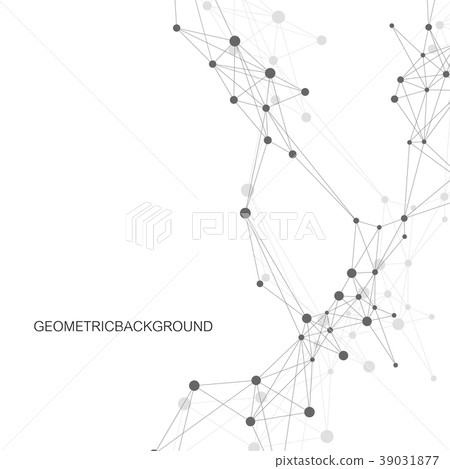 Geometric abstract vector with connected line and 39031877