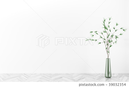 Interior background with branch 3d rendering Interior background with branch 3d rendering 39032354