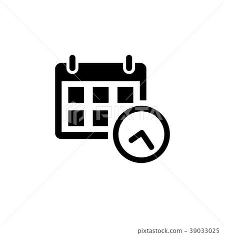 Calendar Icon in flat style 39033025