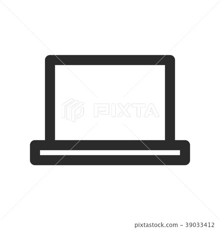 Laptop Icon in trendy flat style isolated - Stock Illustration ...