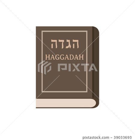 Passover holiday haggadah book flat design icon 39033693