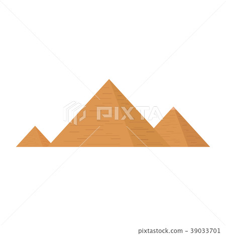 Pyramids flat design icon 39033701