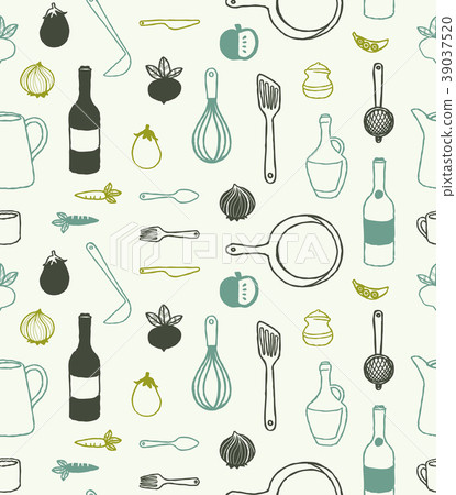 Scandinavian style kitchen pattern 39037520