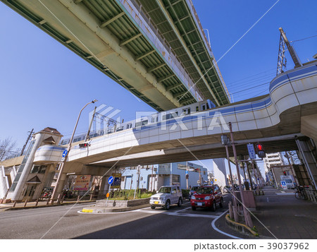 名古屋市北區清水市風景清水1丁目路口名鐵瀨戶線清水站 照片素材 圖片 圖庫