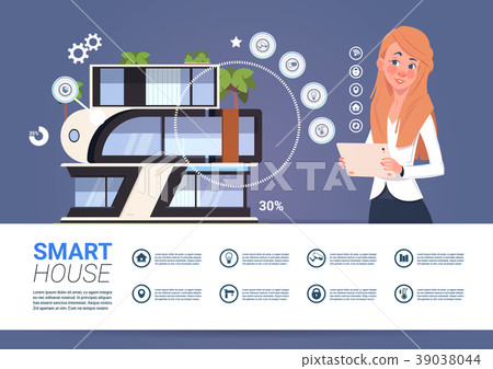 Smart Home Administration And Control Technology - Stock Illustration ...