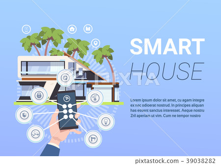 Hands Holding Smartphone Technology Smart Home 39038282