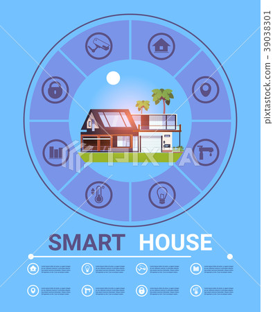 Infographic Banner Modern Smart Home Technology Infographic Banner Modern Smart Home Technology 39038301