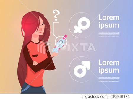 Woman Holding Positive Prenancy Test Thinking Of Woman Holding Positive Prenancy Test Thinking Of 39038375