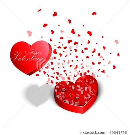 Valentine's Day, red heart shaped boxes Valentine's Day, red heart shaped boxes 39041728