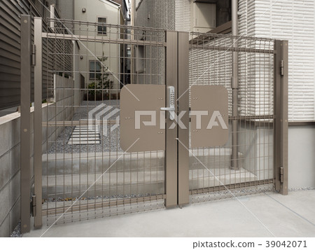 A gate with a number key A gate with a number key 39042071