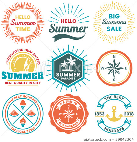 Summer Retro Vector Logo for banner 39042304