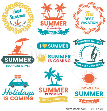 Summer Retro Vector Logo for banner 39042305