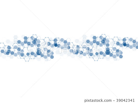 Abstract hexagonal molecular structures Abstract hexagonal molecular structures 39042341