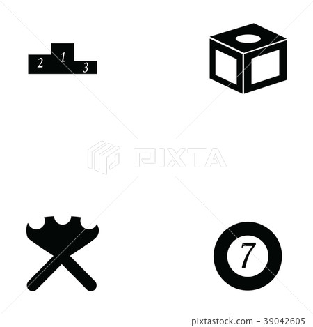 billiards icon set 39042605