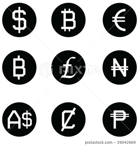 currency icon set 39042669