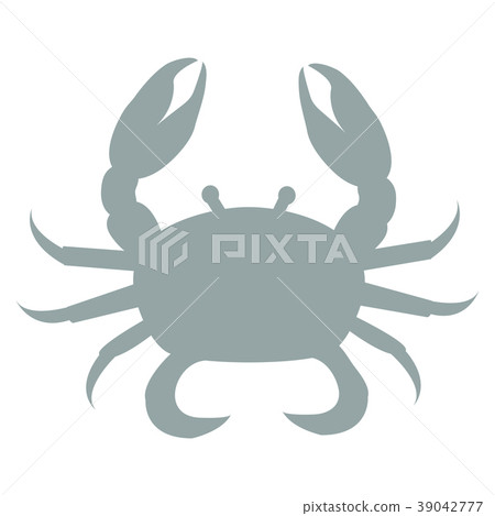 Stylized icon of a colored crab on a white 39042777