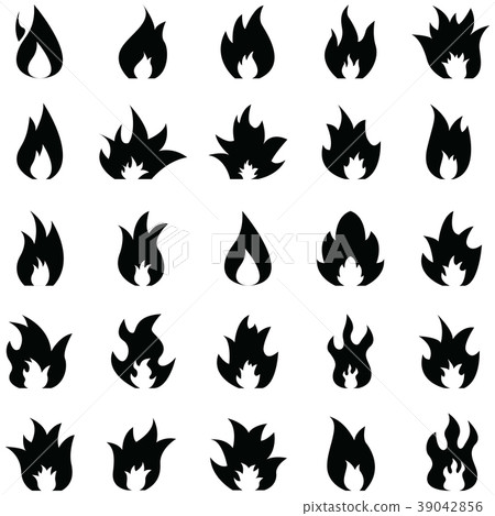 fire icon set-插圖素材 [39042856] - PIXTA圖庫