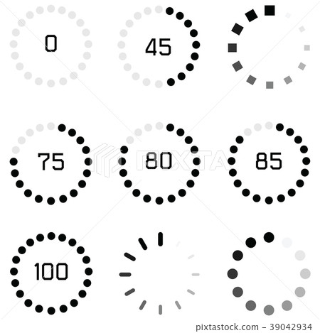 loading icon set 39042934
