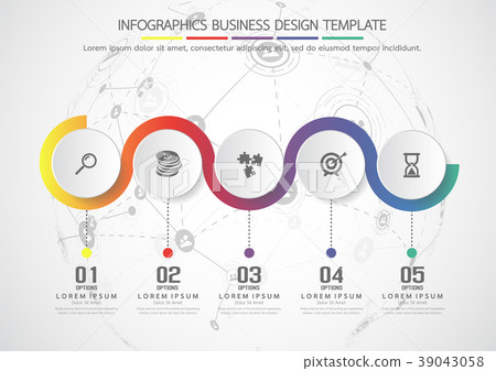 Vector Infographic Template Business Concept - Stock Illustration ...