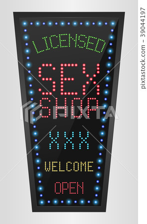 Shining retro light banner Licensed Sex Shop Shining retro light banner Licensed Sex Shop 39044197