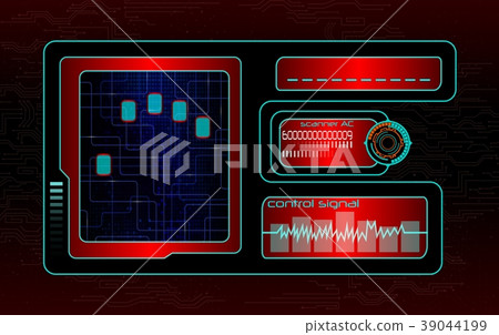 Scanning human fingerprint technology background 39044199