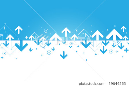 Abstract blue and white arrows background. Abstract blue and white arrows background. 39044263