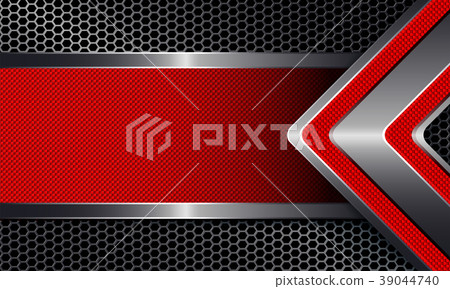 Geometric background with metal grille arrow and 39044740