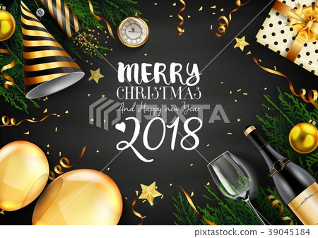 card with black and gold chri