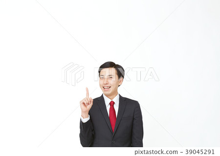 Male business pointing Male business pointing 39045291