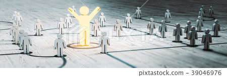 Concept target leader people 3d rendering 39046976