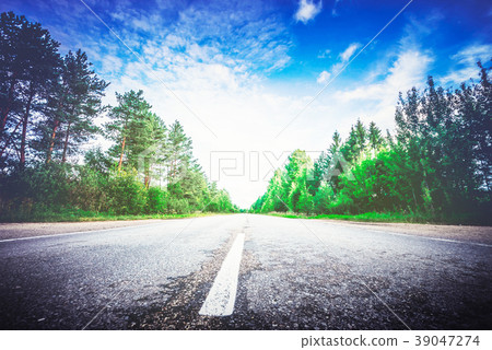 Road way forward direction Road way forward direction 39047274