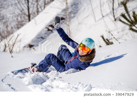 Image from back of athlete in helmet lying on Image from back of athlete in helmet lying on 39047929