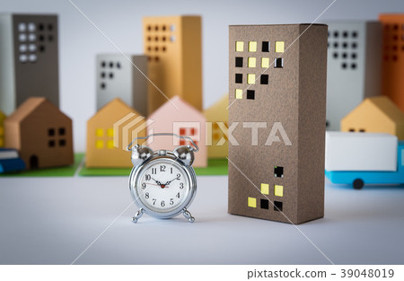 超時夜間大廈辦公室街道 39048019