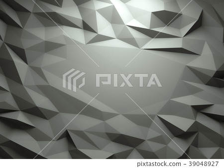Abstract dark 3d rendered geometric low poly Abstract dark 3d rendered geometric low poly 39048927