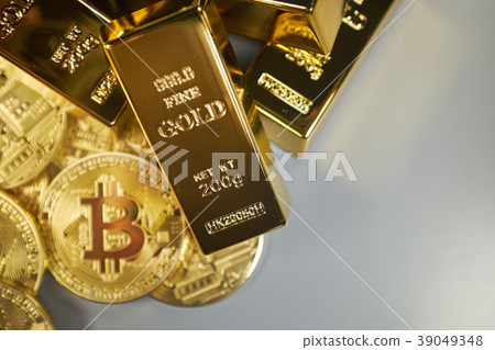 Golden Bitcoin Coin and gold.cryptocurrency Golden Bitcoin Coin and gold.cryptocurrency 39049348
