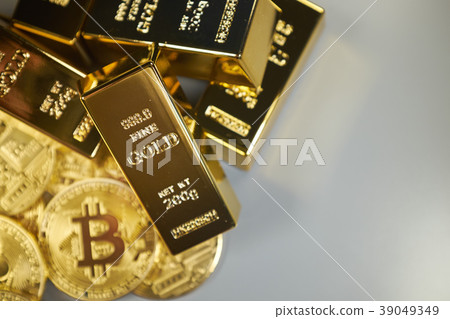 Golden Bitcoin Coin and gold.cryptocurrency Golden Bitcoin Coin and gold.cryptocurrency 39049349