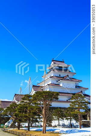 Tsurugajo Tohoku Winter Scenery Aizu Wakamatsu Stock Photo 39050853 Pixta