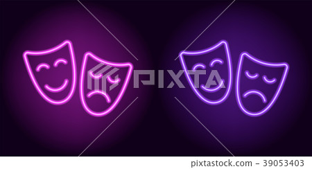 Purple and violet neon mask 39053403