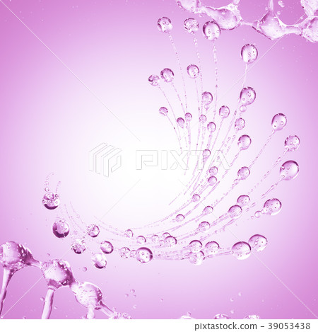 3D detailed illustration of a drop of water pink 39053438
