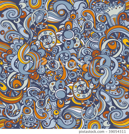 Cute colourful background with floral ornaments Cute colourful background with floral ornaments 39054311