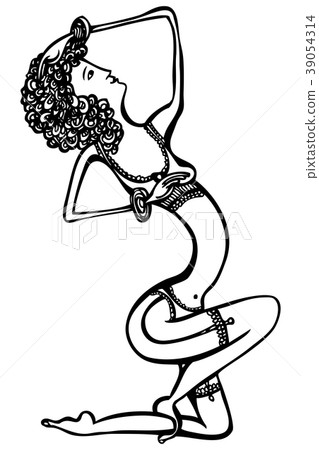 Dancer on a white background 39054314