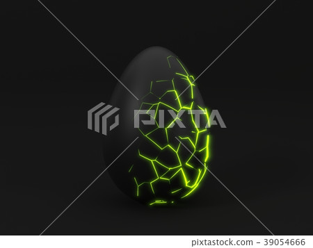 mystic easter egg with cracks. 3d illustration mystic easter egg with cracks. 3d illustration 39054666